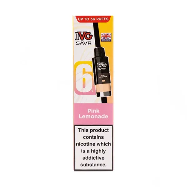 Pink Lemonade SAVR Prefilled Pod + Refill by IVG UK