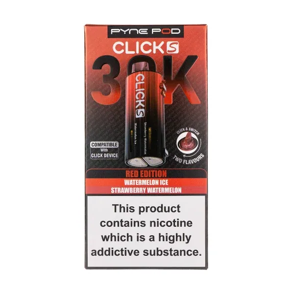 Red Edition Click S 30K Prefilled Pods by Pyne Pod in Ice UK
