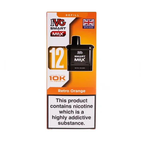 Retro Orange Smart Max Prefilled Pod + Refill by IVG UK