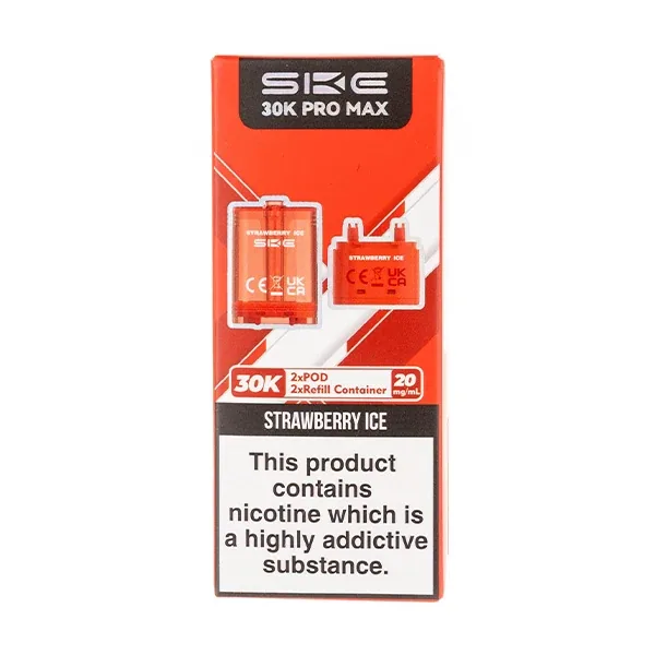 SKE 30K Pro Max Prefilled Pod Kit Strawberry Ice UK