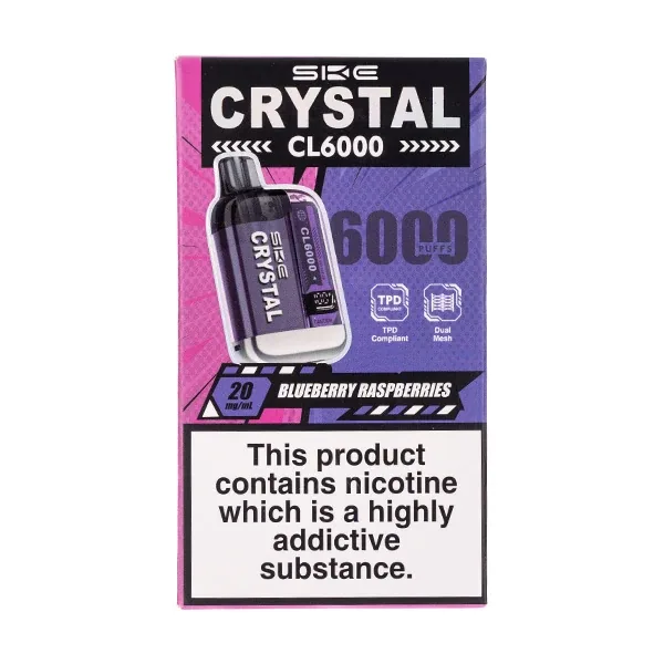SKE Crystal Cl6000 Vape Kit Blueberry Raspberries UK