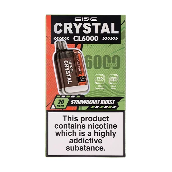 SKE Crystal Cl6000 Vape Kit Strawberry Burst UK
