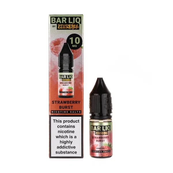 Strawberry Burst Nic Salt E-Liquid by Zeus Juice Bar Liq UK