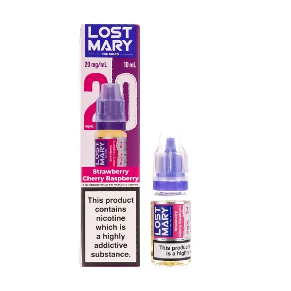 Strawberry Cherry Raspberry Nic Salt E-Liquid by Lost Mary UK