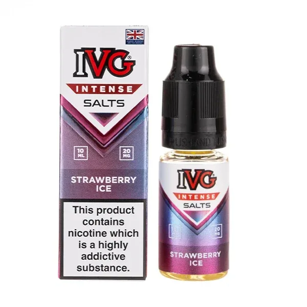 Strawberry Ice Nic Salt E-Liquid by IVG Intense Salts UK