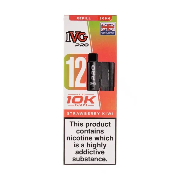 Strawberry Kiwi Pro 12 Prefilled Pod + Refill by IVG UK