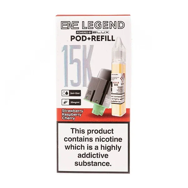 Strawberry Raspberry Cherry ENE Legend 15K Prefilled Pod + Refill by Elux UK