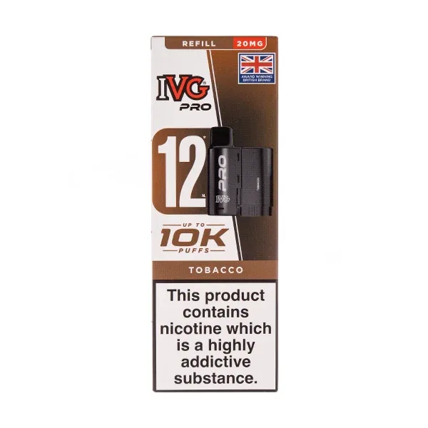 Tobacco Pro 12 Prefilled Pod + Refill by IVG UK