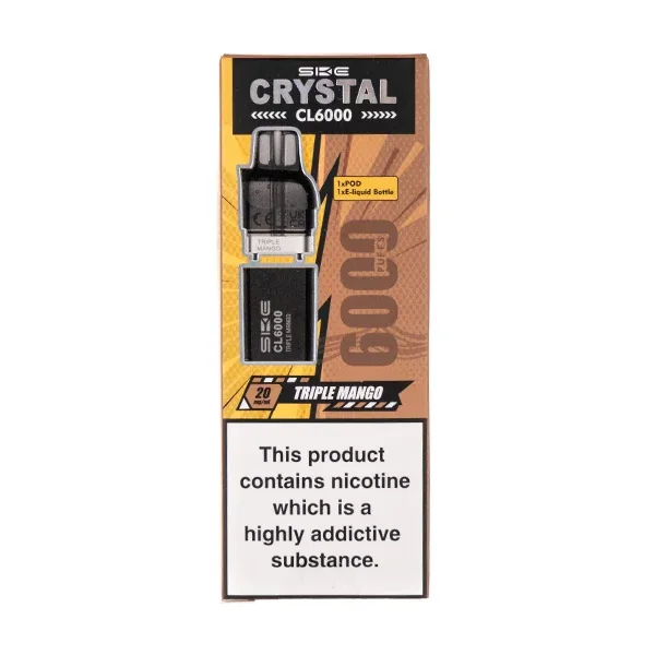 Triple Mango Crystal CL6000 Prefilled Pod + Refill by SKE UK