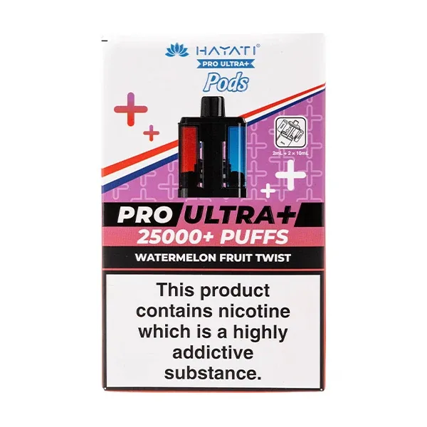 Watermelon Fruit Twist Pro Ultra Plus 25k Prefilled Pod + Refill by Hayati in Tropical Fruit UK