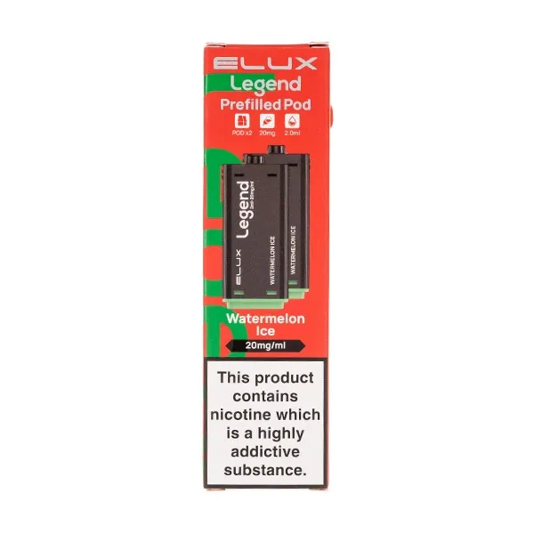 Watermelon Ice Legend 1500 Prefilled Pods by Elux UK